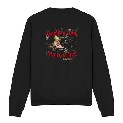 Front - Labyrinth Unisex Adult Goblins Took My Brother Sweatshirt