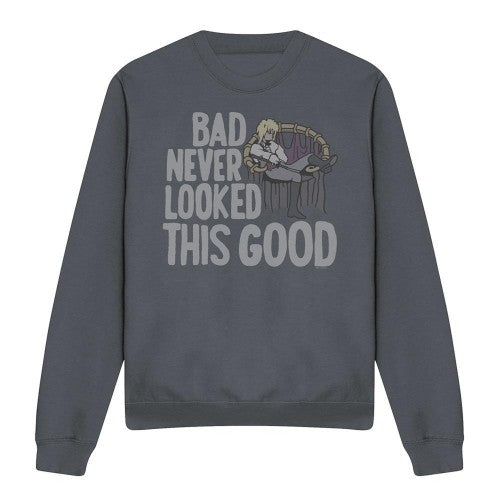 Front - Labyrinth Unisex Adult Bad Never Looked This Good Sweatshirt