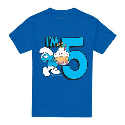 Front - The Smurfs Unisex Adult I´m 5 T-Shirt