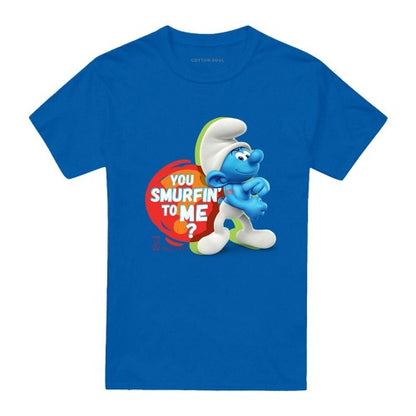 Front - The Smurfs Unisex Adult You Smurfin´ To Me! Hefty Smurf T-Shirt