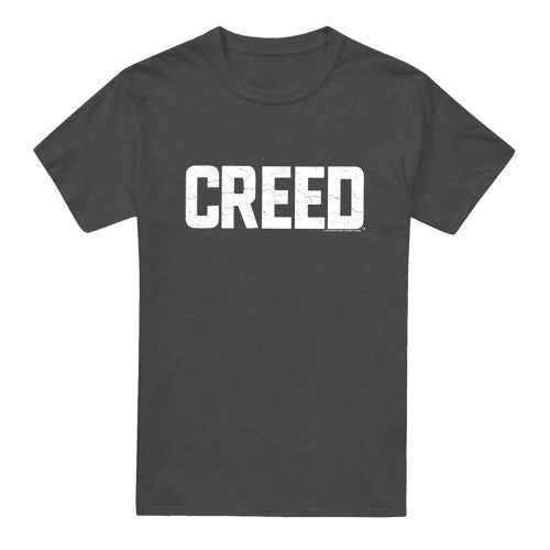Front - Creed Unisex Adult Cracked Heather Logo T-Shirt