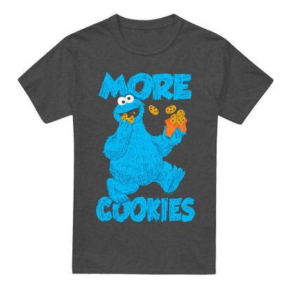 Front - Sesame Street Unisex Adult More Cookies Heather T-Shirt