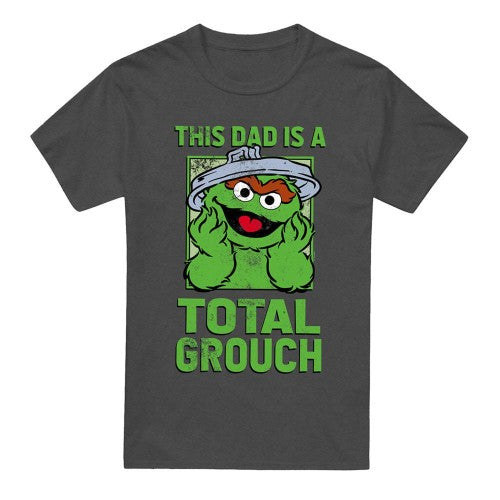 Front - Sesame Street Unisex Adult This Dad Is A Total Oscar The Grouch Heather Fathers Day T-Shirt