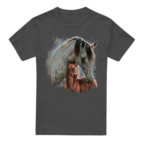 Front - Wild Wings Unisex Adult Horse Heather T-Shirt