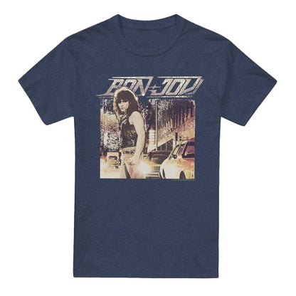 Front - Bon Jovi Unisex Adult Runaway Jon Heather T-Shirt