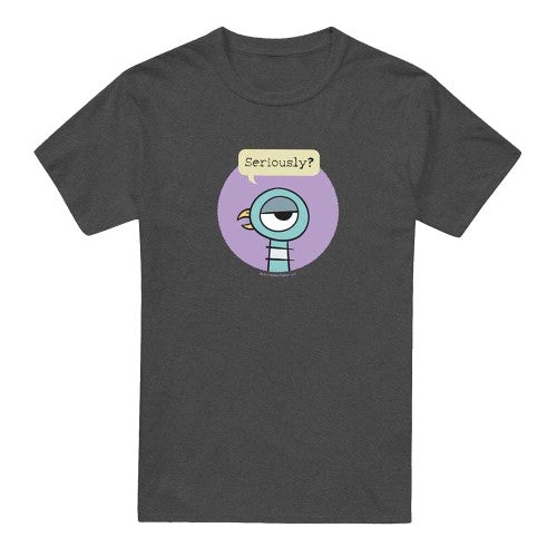 Front - The Pigeon Unisex Adult Seriously Heather T-Shirt