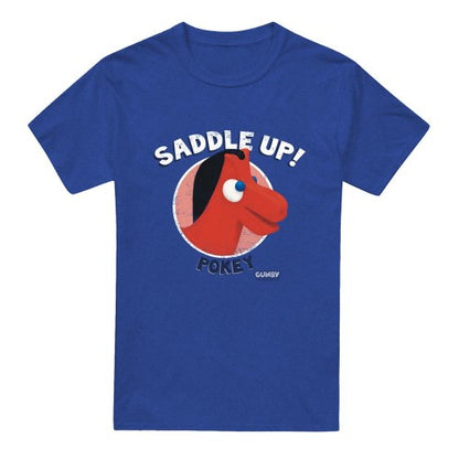 Front - Gumby Unisex Adult Saddle Up Heather T-Shirt