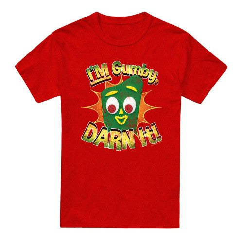 Front - Gumby Unisex Adult Darn It Heather T-Shirt