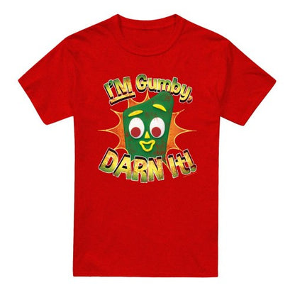 Front - Gumby Unisex Adult Darn It Heather T-Shirt