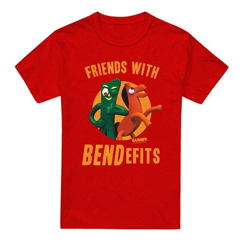 Front - Gumby Unisex Adult Bendefits Heather T-Shirt