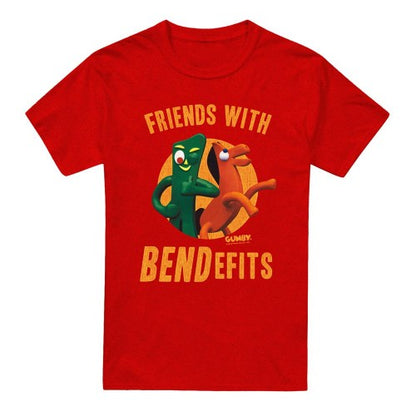 Front - Gumby Unisex Adult Bendefits Heather T-Shirt