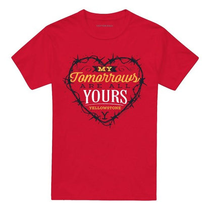 Front - Yellowstone Unisex Adult My Tomorrows Are All Yours Heart T-Shirt