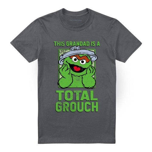 Front - Sesame Street Unisex Adult Grandad Oscar The Grouch Fathers Day T-Shirt