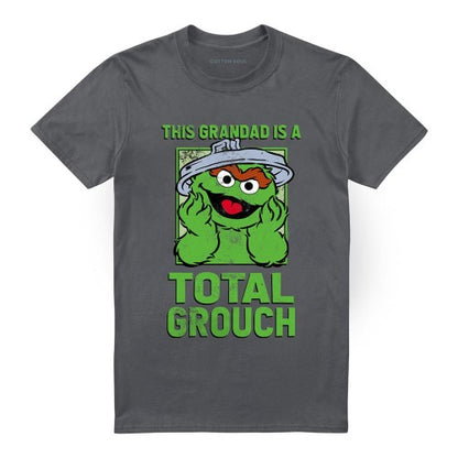 Front - Sesame Street Unisex Adult Grandad Oscar The Grouch Fathers Day T-Shirt