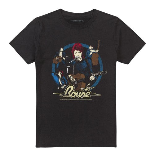 Front - David Bowie Unisex Adult Folk T-Shirt