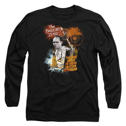 Front - The Twilight Zone Unisex Adult Enter At Own Risk Long-Sleeved T-Shirt