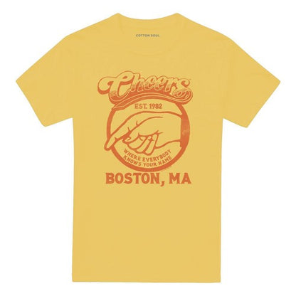 Front - Cheers Unisex Adult Cheers Boston T-Shirt