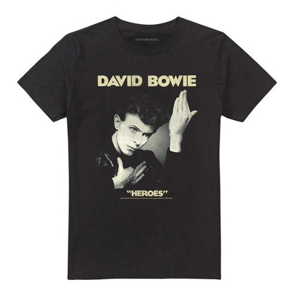 Front - David Bowie Unisex Adult Heroes T-Shirt