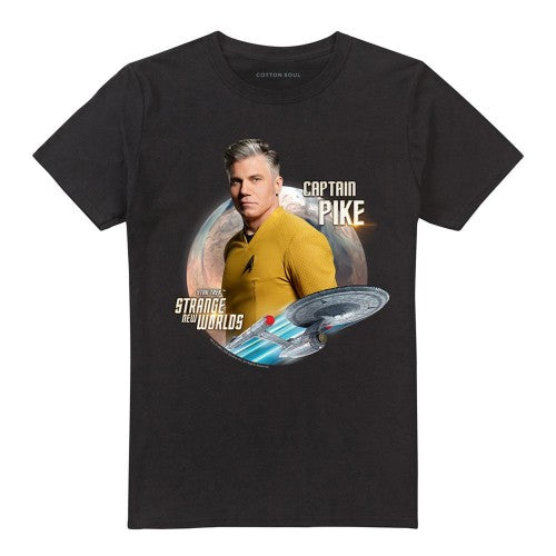 Front - Star Trek: Strange New Worlds Unisex Adult Captain Pike T-Shirt