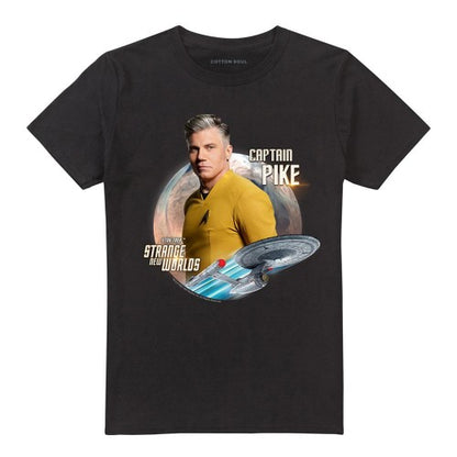 Front - Star Trek: Strange New Worlds Unisex Adult Captain Pike T-Shirt