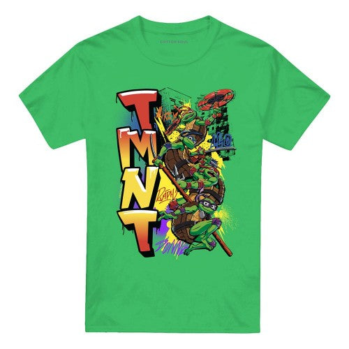 Front - Teenage Mutant Ninja Turtles: Mutant Mayhem Unisex Adult NYC Graffiti T-Shirt