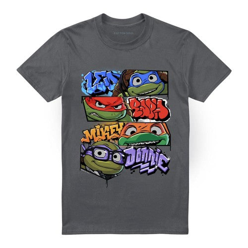 Front - Teenage Mutant Ninja Turtles: Mutant Mayhem Unisex Adult Names Graffiti T-Shirt