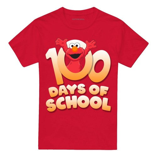 Front - Sesame Street Unisex Adult 100 Days Of School Elmo T-Shirt