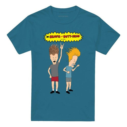 Front - Beavis & Butthead Unisex Adult Metalheads T-Shirt