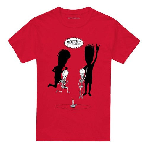 Front - Beavis & Butthead Unisex Adult Rock Out Skeletons T-Shirt