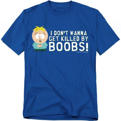 Front - South Park Unisex Adult Killed By Boobs T-Shirt