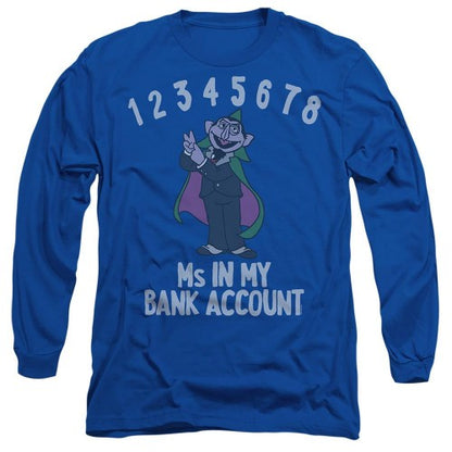 Front - Sesame Street Unisex Adult Ms In My Bank Account Long-Sleeved T-Shirt