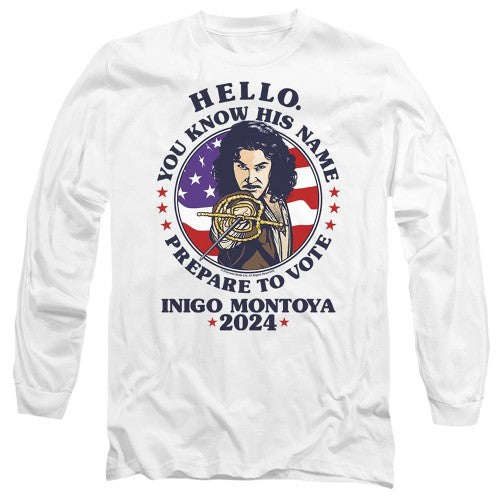 Front - The Princess Bride Unisex Adult Prepare To Vote Inigo Montoya Long-Sleeved T-Shirt