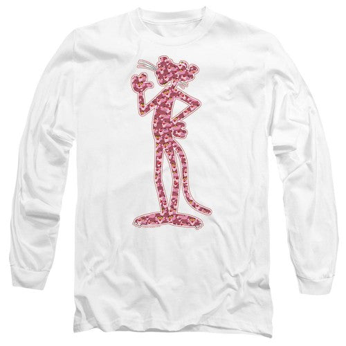 Front - Pink Panther Unisex Adult Heads Long-Sleeved T-Shirt