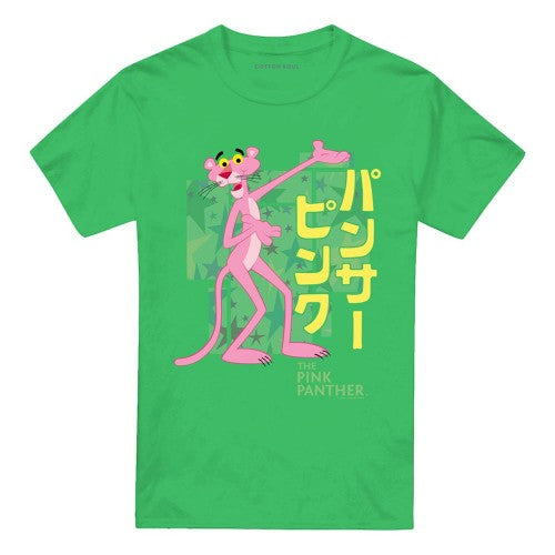 Front - Pink Panther Unisex Adult Japanese T-Shirt