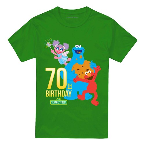 Front - Sesame Street Unisex Adult 70th T-Shirt