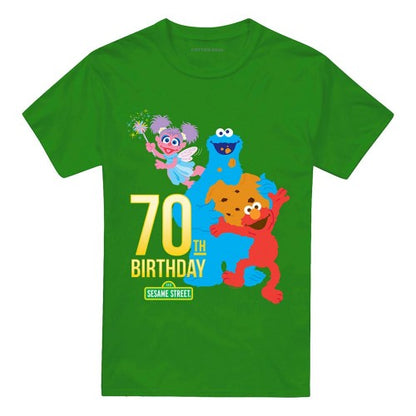 Front - Sesame Street Unisex Adult 70th T-Shirt