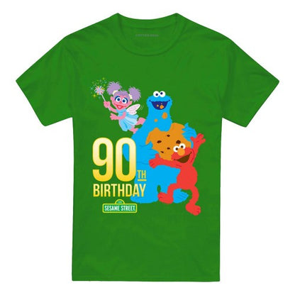 Front - Sesame Street Unisex Adult 90th T-Shirt