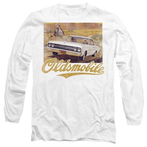 Front - Oldsmobile Unisex Adult Western Long-Sleeved T-Shirt