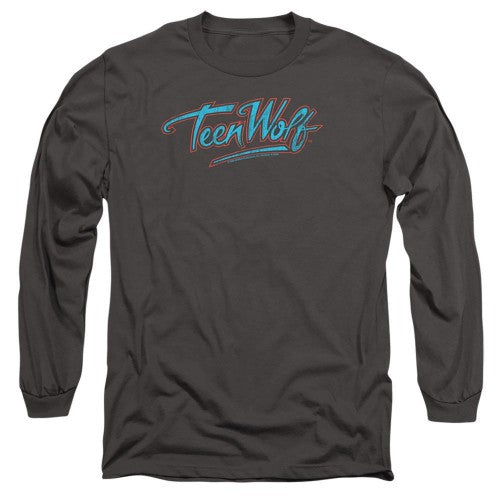 Front - Teen Wolf Unisex Adult Neon Logo Long-Sleeved T-Shirt