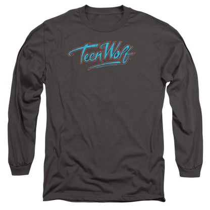 Front - Teen Wolf Unisex Adult Neon Logo Long-Sleeved T-Shirt