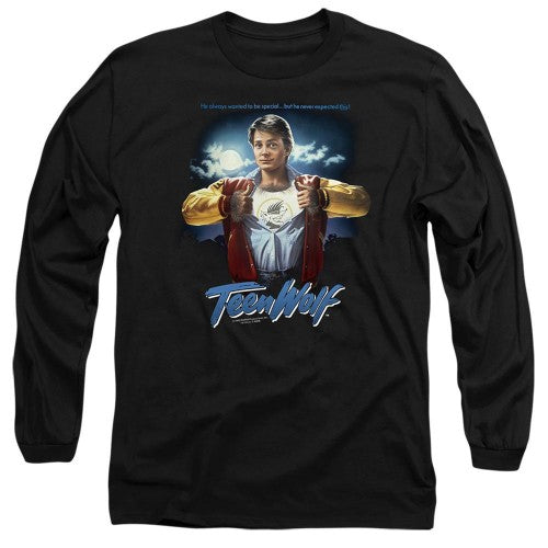 Front - Teen Wolf Unisex Adult Poster Long-Sleeved T-Shirt