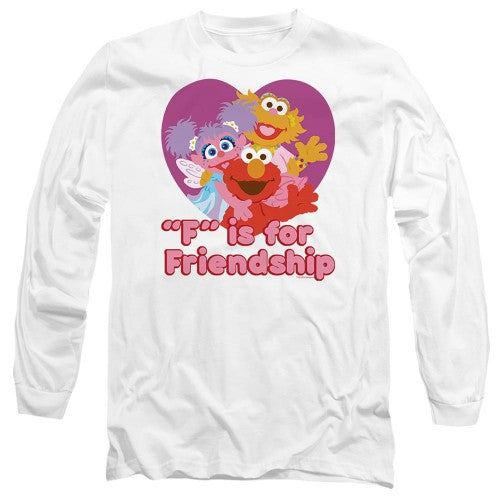 Front - Sesame Street Unisex Adult F Is For Friendship Long-Sleeved T-Shirt