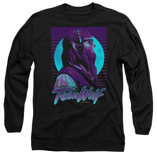 Front - Teen Wolf Unisex Adult Headphones Long-Sleeved T-Shirt