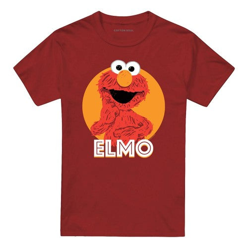 Front - Sesame Street Unisex Adult Elmo Scribble T-Shirt