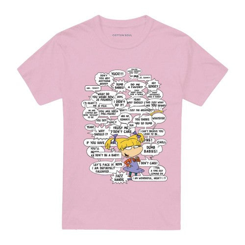 Front - Rugrats Unisex Adult Angelica Quotes T-Shirt