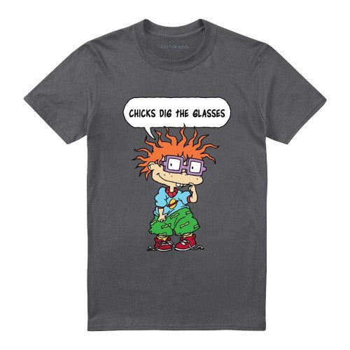 Front - Rugrats Unisex Adult Chicks Dig The Glasses Chucky T-Shirt