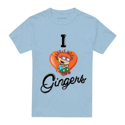 Front - Rugrats Unisex Adult I Love Gingers T-Shirt