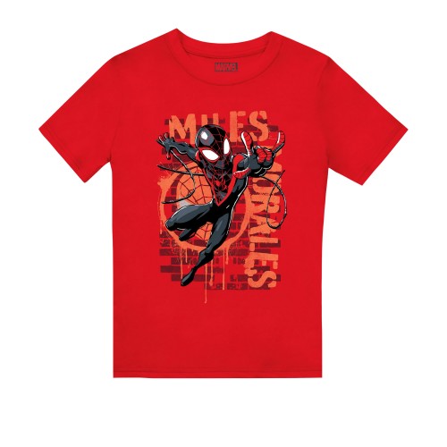 Front - Spider-Man Childrens/Kids Miles Morales Spray T-Shirt