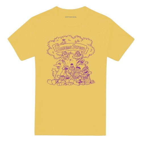 Front - Sesame Street Unisex Adult Simple Street T-Shirt