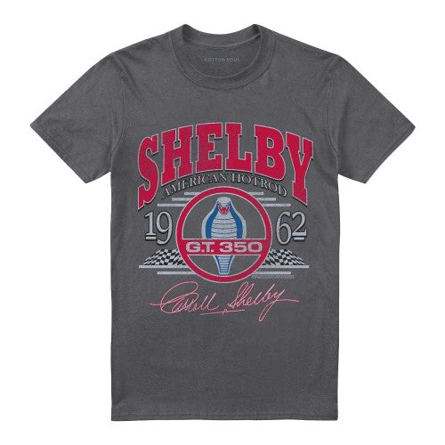 Front - Carroll Shelby Unisex Adult Hotrod Arched T-Shirt